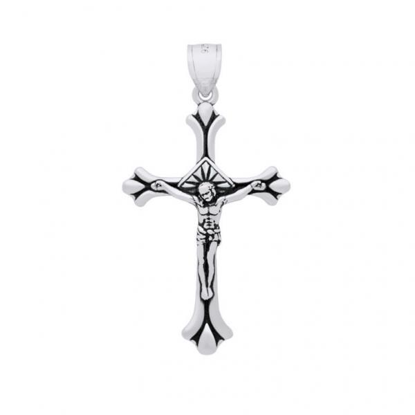 Pandantiv argint 925 crucifix cu Isus Hristos [2]